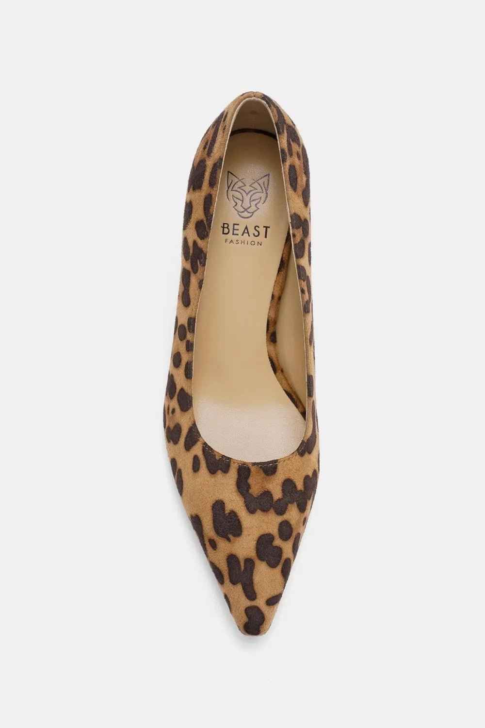 Beast Fashion Faux Suede Leopard Point Toe Pumps - Bela Fils BoutiqueBela Fils Boutique